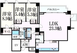 パークハイム御影西平野の物件間取画像